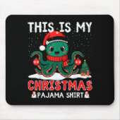 Oktopus Weihnachtspyjama Xmas Weihnachtsmann Hut O Mousepad (Vorne)