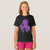 Oktopus Zahnspange Zahnbürste T-Shirt (Vorne ganz)