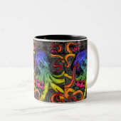 Oktopus Zweifarbige Tasse (VorderseiteRechts)