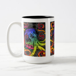 Oktopus Zweifarbige Tasse