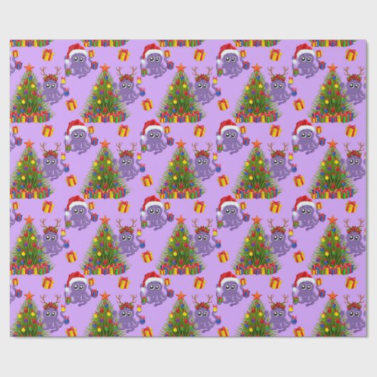 Oktopusalgen Geschenkpapier (Flach)