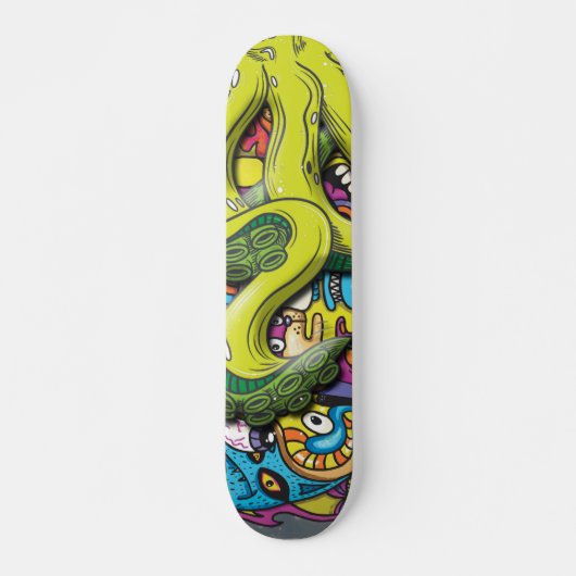 Oktopusangriff Skateboard (Vorne)