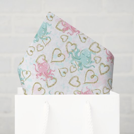 Oktopusgewebe der Liebe Seidenpapier (Geschenktüte)