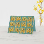 Oktopusgrüßkarte Karte (Gelbe Blume)