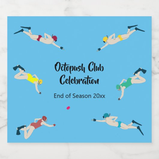 Oktopush Schaumweinetikett (Einzelnes Label)