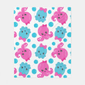 Oktopusmuster, Niedlicher Oktopus, Meerestiere Fleecedecke (Vorderseite)