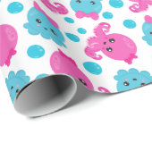 Oktopusmuster, Niedlicher Oktopus, Meerestiere Geschenkpapier (Rolleneckpunkt)