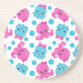 Oktopusmuster, Niedlicher Oktopus, Meerestiere Getränkeuntersetzer (Vorne)