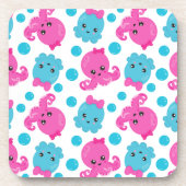 Oktopusmuster, Niedlicher Oktopus, Meerestiere Getränkeuntersetzer (Vorderseite)