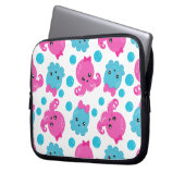 Oktopusmuster, Niedlicher Oktopus, Meerestiere Laptopschutzhülle (Vorderseite Links)