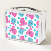 Oktopusmuster, Niedlicher Oktopus, Meerestiere Metall Brotdose (Vorderseite)