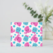 Oktopusmuster, Niedlicher Oktopus, Meerestiere Postkarte (Stehend Vorderseite)