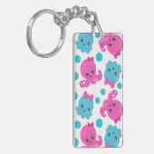 Oktopusmuster, Niedlicher Oktopus, Meerestiere Schlüsselanhänger (Vorderseite links)