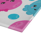 Oktopusmuster, Niedlicher Oktopus, Meerestiere Schneidebrett (Ecke)