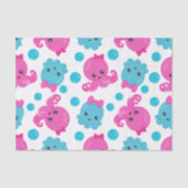 Oktopusmuster, Niedlicher Oktopus, Meerestiere Seidenpapier (Vorderseite)