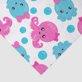 Oktopusmuster, Niedlicher Oktopus, Meerestiere Seidenpapier (Ausschnitt)