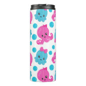 Oktopusmuster, Niedlicher Oktopus, Meerestiere Thermosbecher (Rückseite)