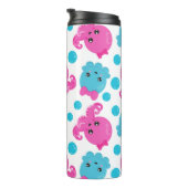 Oktopusmuster, Niedlicher Oktopus, Meerestiere Thermosbecher (Nach rechts gedreht)