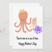 Oktopusmütter Dankeskarte (Vorne/Hinten)