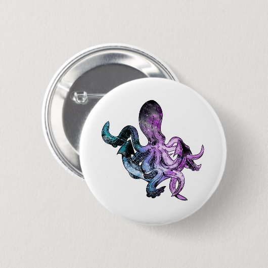 Oktopusneon Button (Vorne & Hinten)