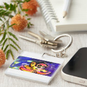 Oktopuswelle Schlüsselanhänger (Vorderseite rechts)