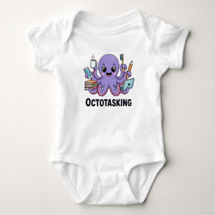 Oktotasking-Kreatur im Multitasking-Modus Baby Strampler