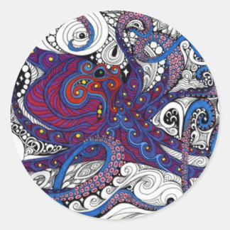 Oktpus! Runder Aufkleber