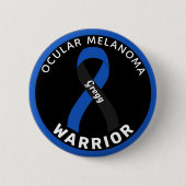 Okulare Melanom Warrior Ribbon Black Button (Vorderseite)