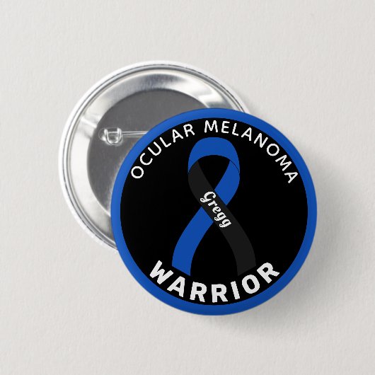 Okulare Melanom Warrior Ribbon Black Button (Vorne & Hinten)