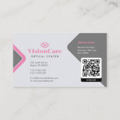 Okulistin | Optisches Zentrum Visitenkarte (Rückseite)