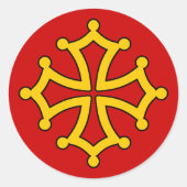 Okzitania Runder Aufkleber (Vorderseite)