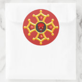 Okzitankreuz Runder Aufkleber (Tasche)