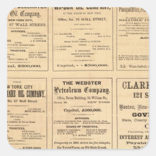 Öl-Anzeigen Quadratischer Aufkleber