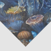 Öl Art Jellyfish Decoupage Seidenpapier (Detail)