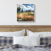 Öl auf Leinwand Druckfeld Wildblume (Insitu (Schlafzimmer))