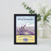 Öl aus Lavender - Grasse Frankreich Postkarte (Stehend Vorderseite)