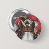 Ol blaue Augen SHOWJUMPING Pferdekunst Button (Vorne & Hinten)