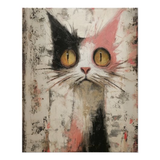 Öl der von Fraidy Cat Spooked ausdrucksvollen Kuns Poster (Vorderseite)
