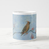 Öl des Waxwing 2013 auf Leinwand Jumbo-Tasse (Vorderseite)