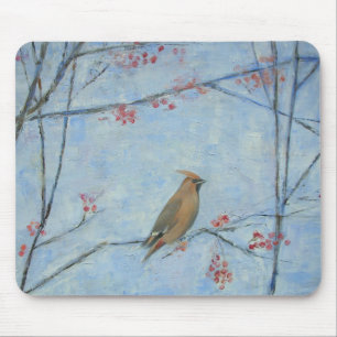 Öl des Waxwing 2013 auf Leinwand Mousepad