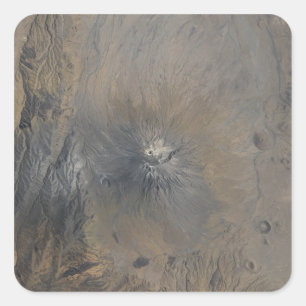 Ol Doinyo Langai in Tansania Quadratischer Aufkleber