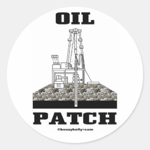 Öl-Flecken, Ölfeld-Aufkleber, Öl, Ölplattform Runder Aufkleber