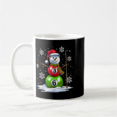 Ol Game Snowman Billiards Player Funny Christmas Kaffeetasse (Links)