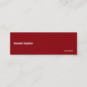 Öl gemalt Schauen der roten Metallbeschaffenheit Mini Visitenkarte