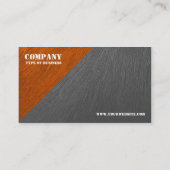 Öl gemalte dreieckige Ecke - Orange und Grau Visitenkarte (Rückseite)