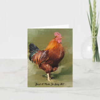 Öl gemalte Huhn-Anmerkungs-Karte Karte
