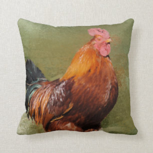 Öl gemaltes Huhn-Wurfs-Kissen Kissen