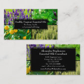 Öl-Geschäftwellness-natürliches Kräuter Visitenkarte (Vorne/Hinten)