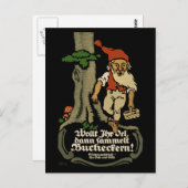 Öl gewollt, Buche Nüsse sammeln WW1 Postkarte (Vorne/Hinten)