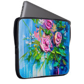 Öl malt einen Strauß Rose. Impressionistin Laptopschutzhülle (Vorne Rechts)